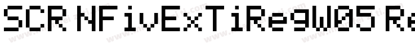 SCR NFivExTiRegW05 Regular Regular字体转换